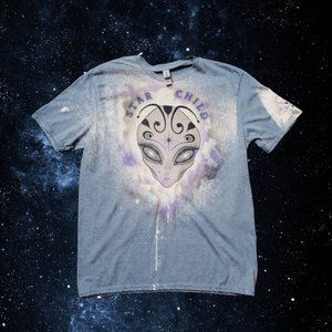 Galaxy Eyes Alien Sugar Skull Graphic Tee